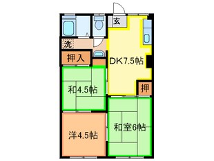 コスモハイツ俵の物件間取画像